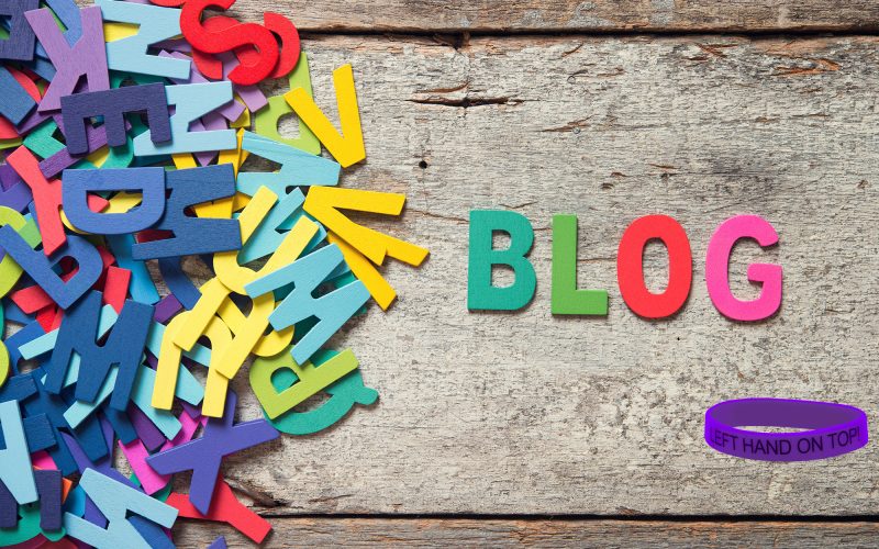 blog with wrist band